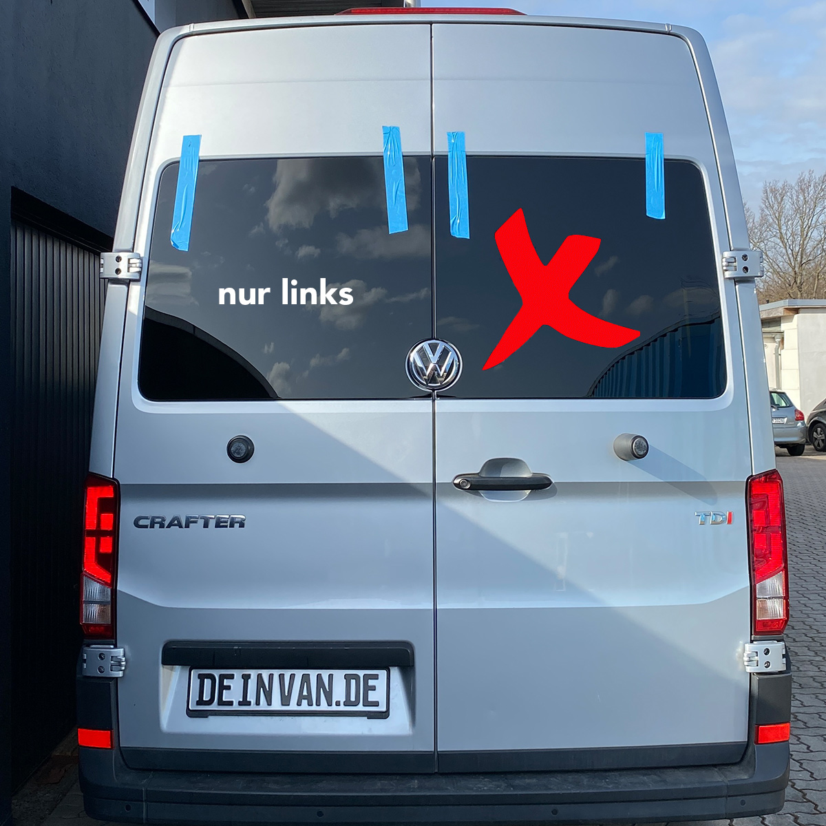 Hecktürscheibe links für Volkswagen Crafter ab 2017 -L1-L4-