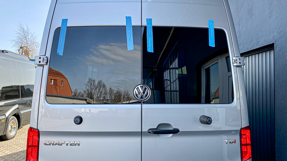 Hecktürscheiben Set für Volkswagen Crafter ab 2017 Hecktüren -L2-L4-