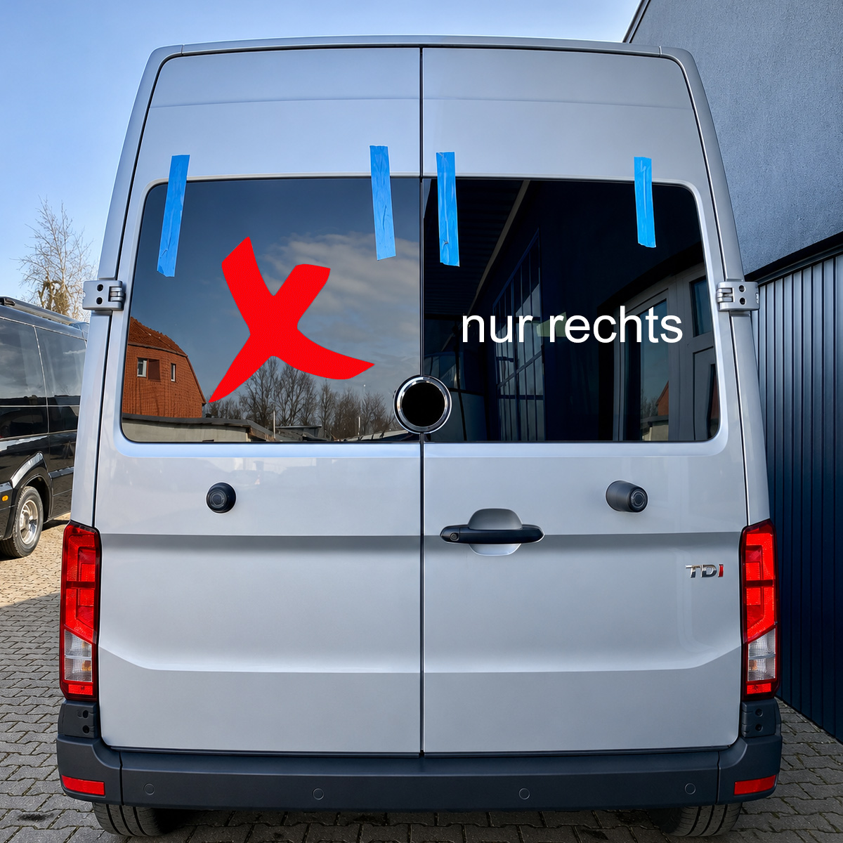 Hecktürscheibe rechts für Volkswagen Crafter ab 2017 -L1-L4-