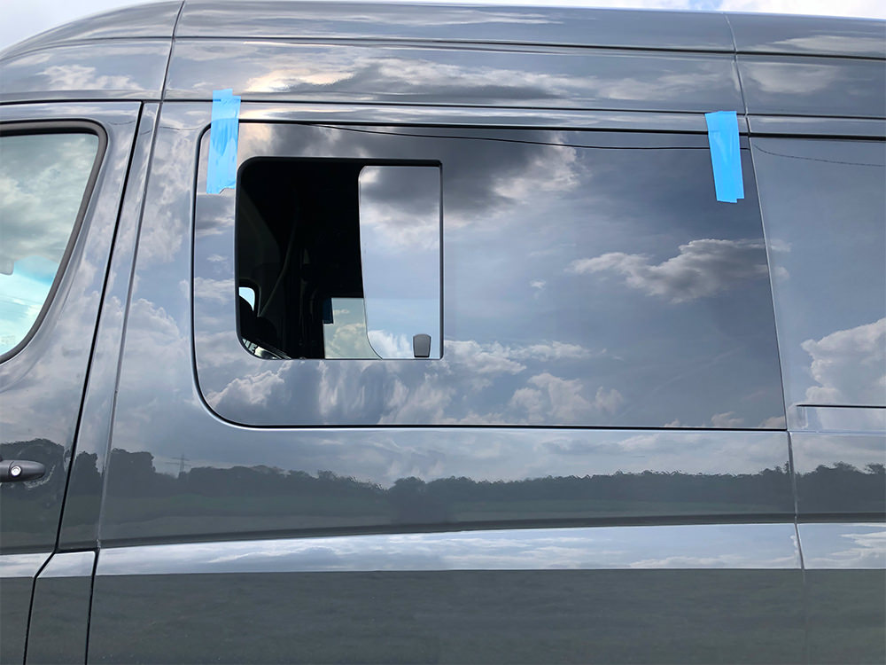 Montagekit VW Crafter Mercedes Sprinter Schiebefenster Seitenscheibe 
